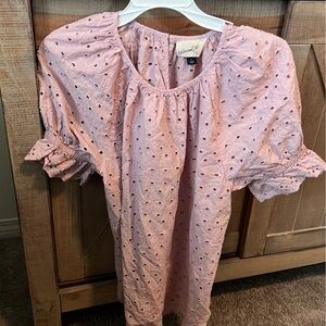 Blouse Universal Thread Large Pink Eyelet